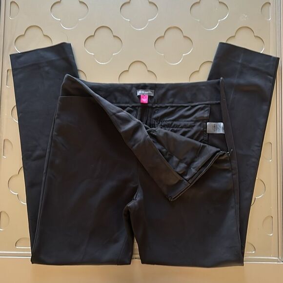 VINCE CAMUTO Women’s Black Pant Size 4 Side Zip Double Weave Ankle Pant - Picture 10 of 12